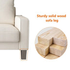 Modern Upholstered Sofa for Living Room with Solid Wood Legs