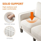 Modern Upholstered Sofa for Living Room with Solid Wood Legs
