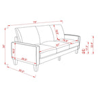 Modern Upholstered Sofa for Living Room with Solid Wood Legs