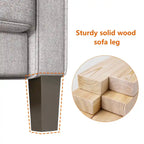 Modern Upholstered Sofa for Living Room with Solid Wood Legs