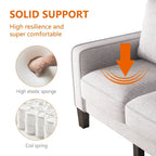 Modern Upholstered Sofa for Living Room with Solid Wood Legs
