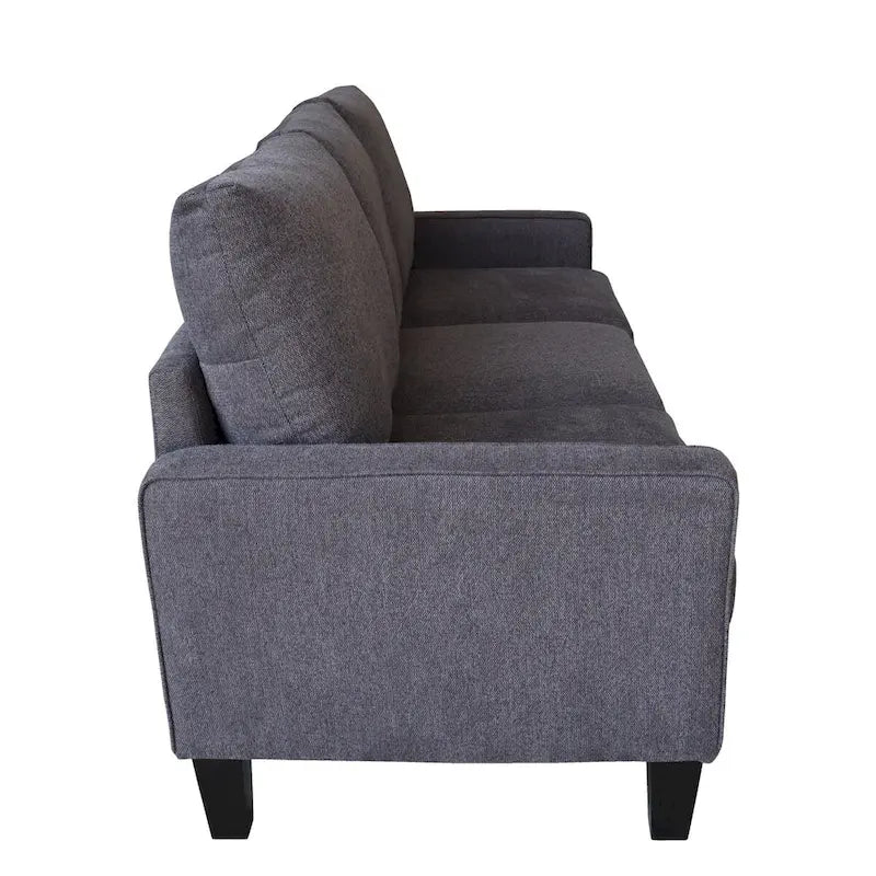 Modern Upholstered Sofa for Living Room with Solid Wood Legs