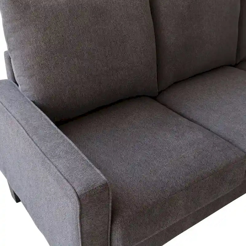 Modern Upholstered Sofa for Living Room with Solid Wood Legs