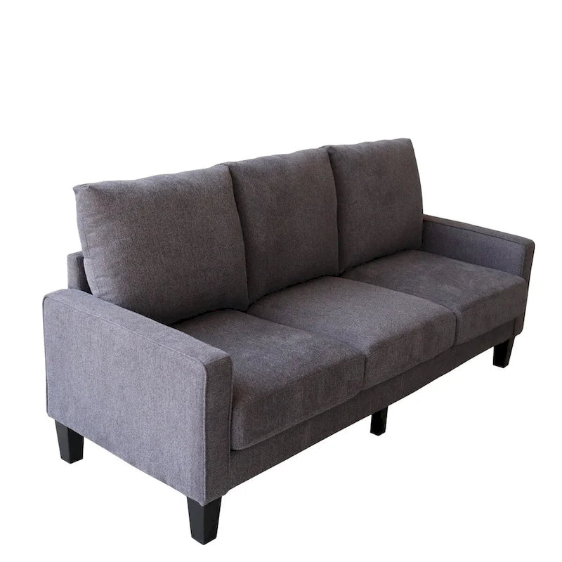 Modern Upholstered Sofa for Living Room with Solid Wood Legs