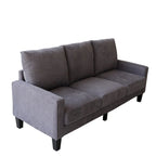 Modern Upholstered Sofa for Living Room with Solid Wood Legs