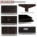 Storage Bench with 3 Shutter-shaped Doors, Shoe Bench with Removable Cushion and Hidden Storage Space