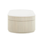 Cream Oval Coffee Table for Living Room