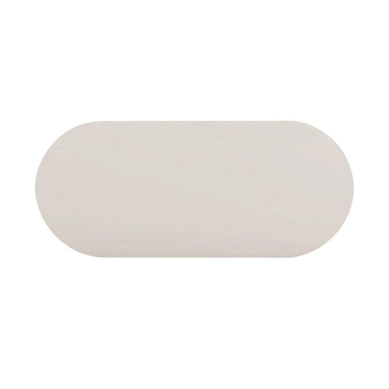 Cream Oval Coffee Table for Living Room