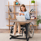 Rolling C Shape Laptop Adjustable Sofa Side Table Bedside Nightstand