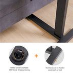 Rolling C Shape Laptop Adjustable Sofa Side Table Bedside Nightstand