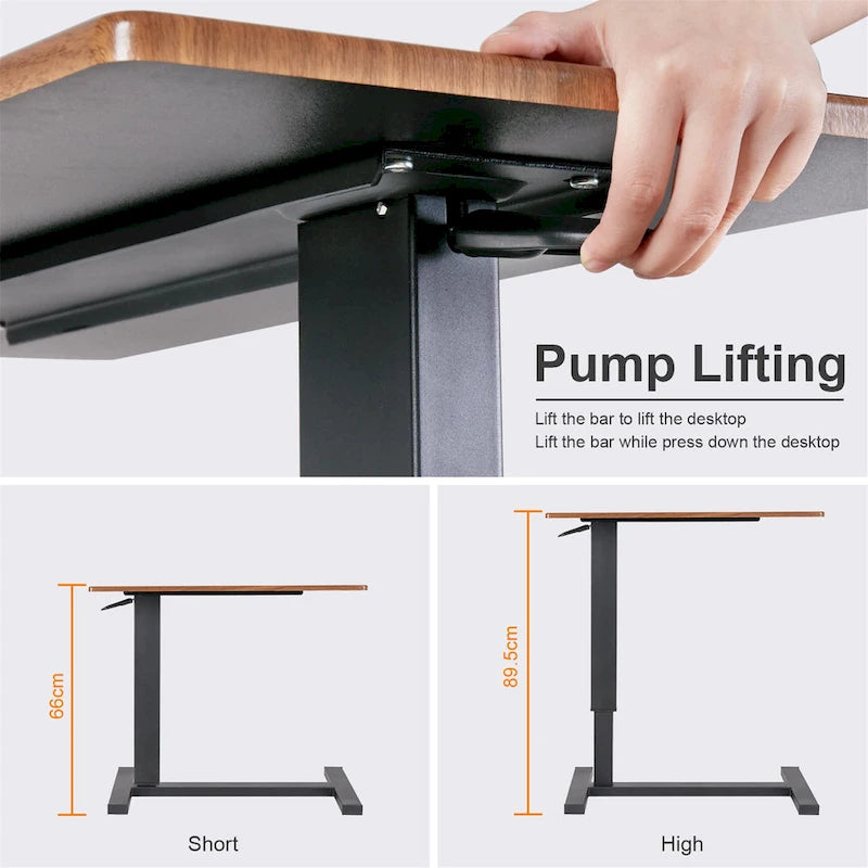 Rolling C Shape Laptop Adjustable Sofa Side Table Bedside Nightstand