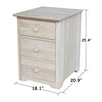 Two Drawer File Cabinet with Desk And Chair