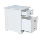 Two Drawer File Cabinet with Desk And Chair