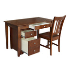 Two Drawer File Cabinet with Desk And Chair
