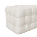All Covered Velvet Upholstered Ottoman,Rectangular Footstool
