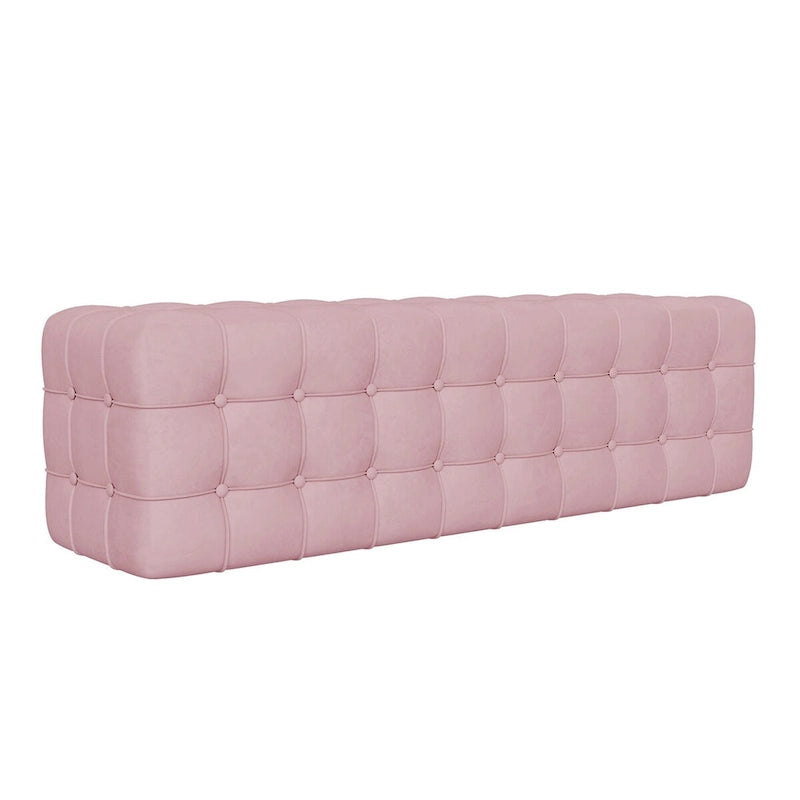 All Covered Velvet Upholstered Ottoman,Rectangular Footstool