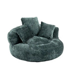 Chenille Upholstered High Back Bean Bag Lounger Chair for Adults
