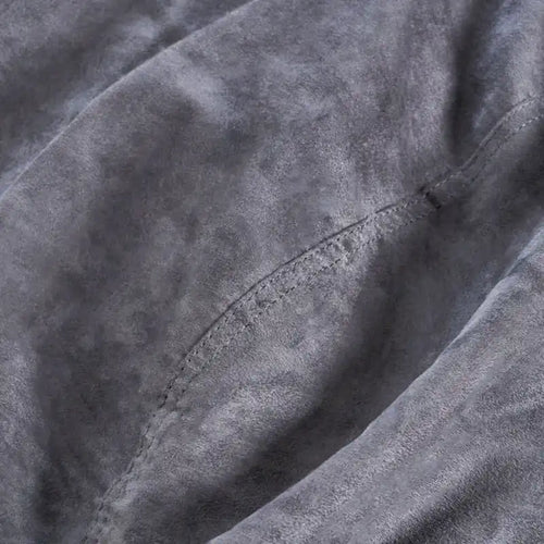 Pouf géant cylindrique en suède noir de 2,4 mètres pour adultes
