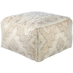 Traditional Medallion Pouf Ottoman for Living Room and Bedroom