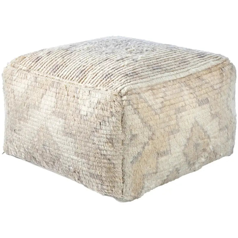 Traditional Medallion Pouf Ottoman for Living Room and Bedroom
