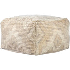 Traditional Medallion Pouf Ottoman for Living Room and Bedroom