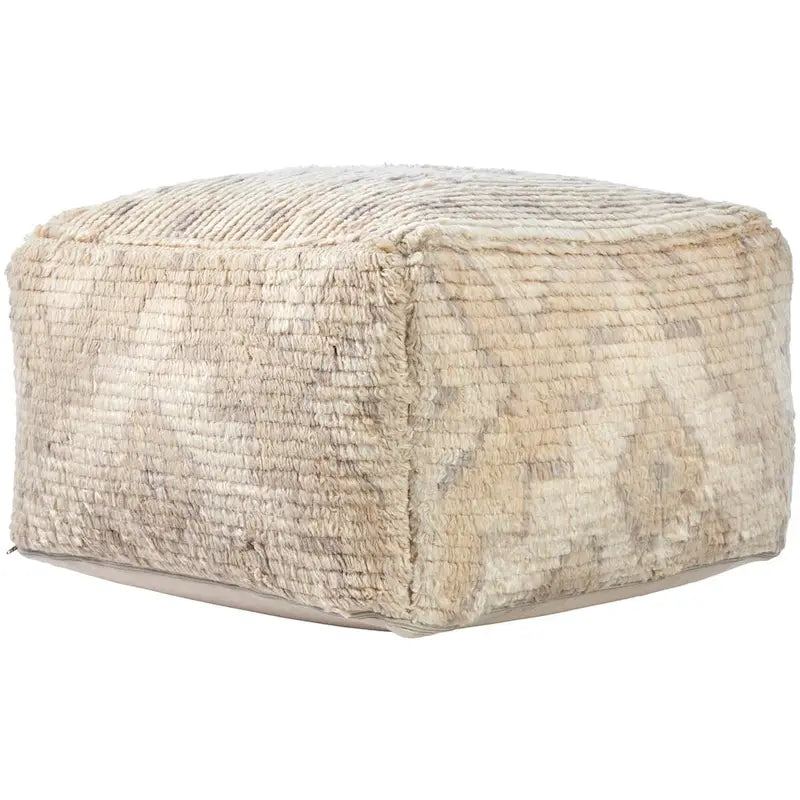 Traditional Medallion Pouf Ottoman for Living Room and Bedroom