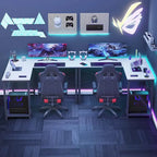 L-Shaped Gaming Desk with Large Surface for Home Office and Gaming Setup