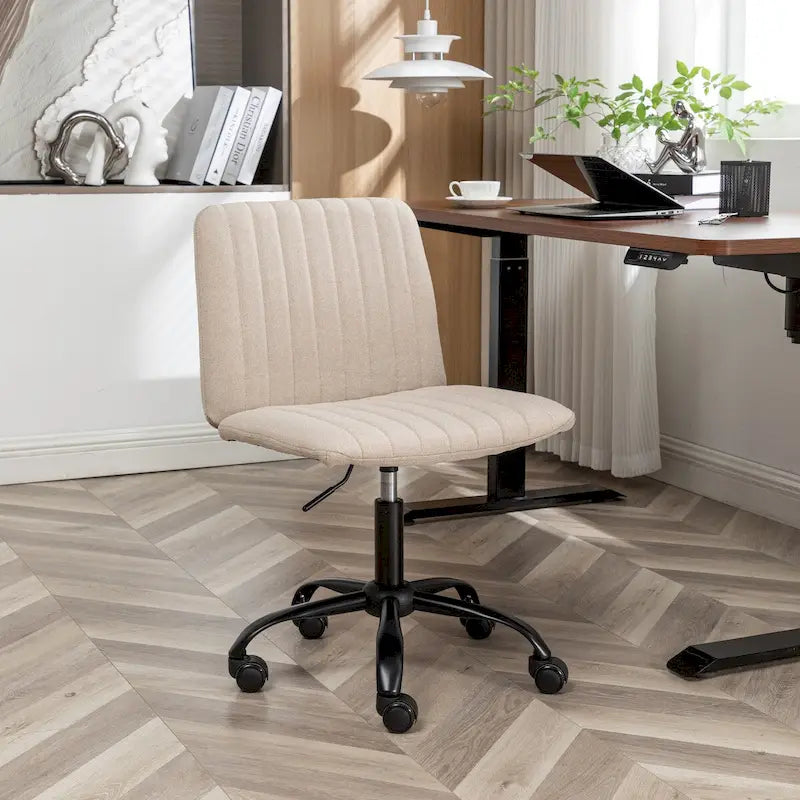 Fabric Swivel Office Chair with Adjustable Height and Padded Seat
