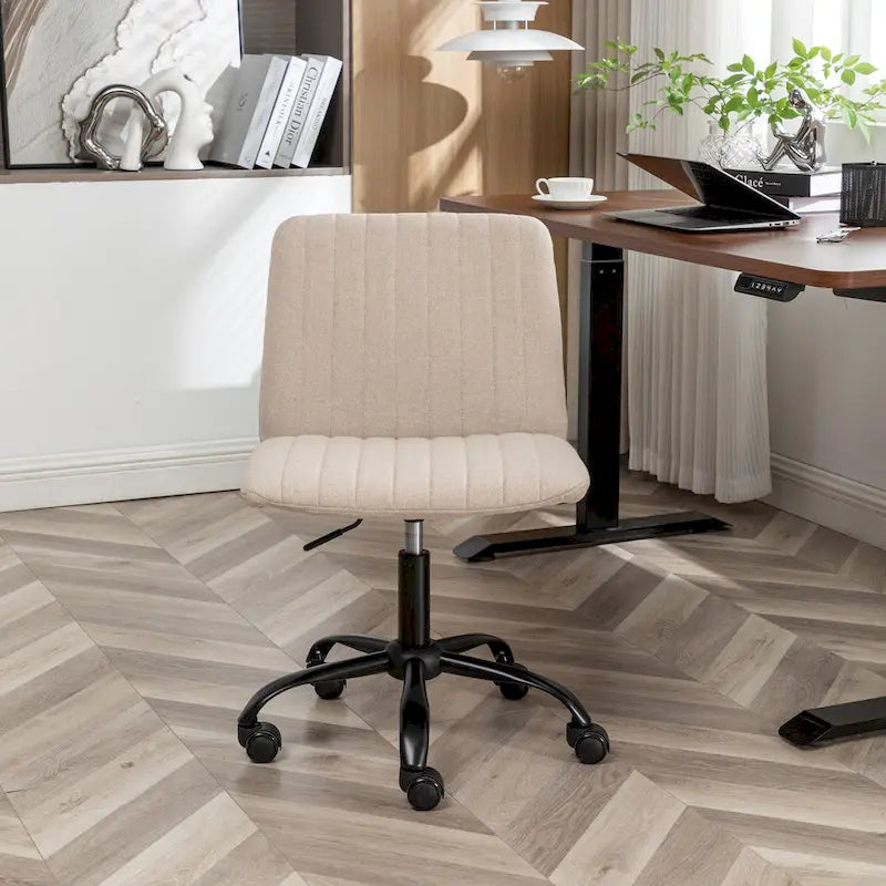 Fabric Swivel Office Chair with Adjustable Height and Padded Seat