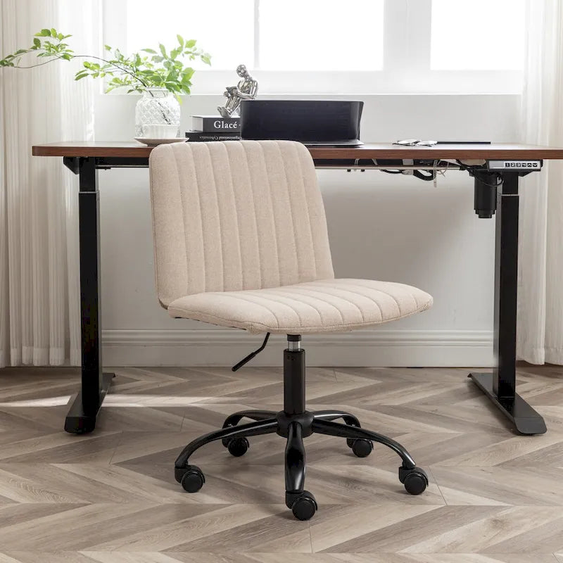 Fabric Swivel Office Chair with Adjustable Height and Padded Seat