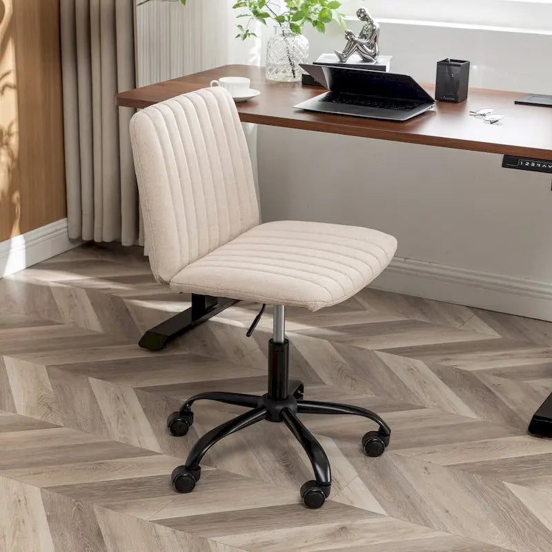 Fabric Swivel Office Chair with Adjustable Height and Padded Seat