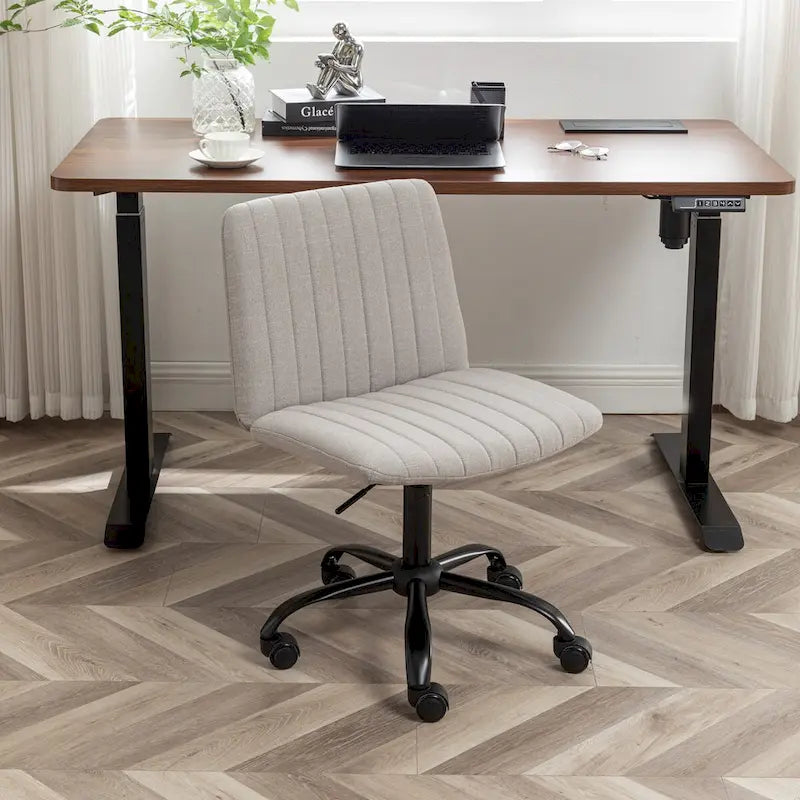Fabric Swivel Office Chair with Adjustable Height and Padded Seat