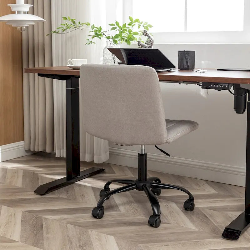 Fabric Swivel Office Chair with Adjustable Height and Padded Seat
