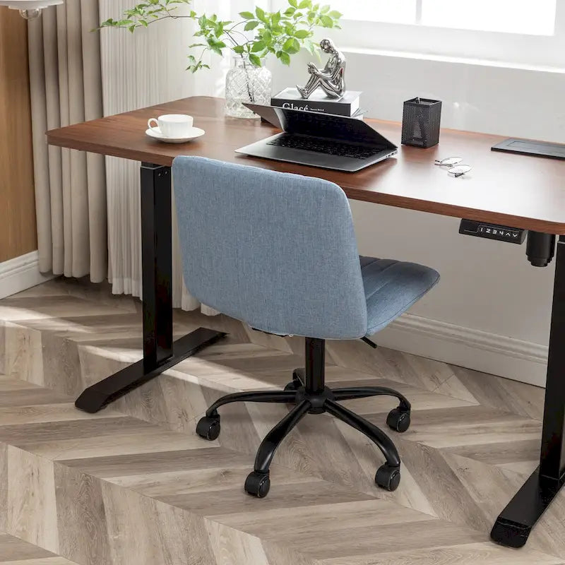 Fabric Swivel Office Chair with Adjustable Height and Padded Seat