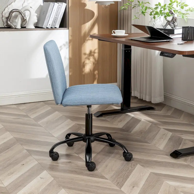 Fabric Swivel Office Chair with Adjustable Height and Padded Seat