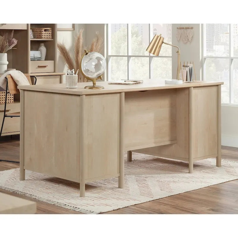 66-Inch Executive Home Office Desk with Storage