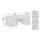 66-Inch Executive Home Office Desk with Storage