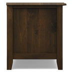 Solid Wood 72-Inch Transitional TV Media Stand in Mahogany Brown for 80" TVs