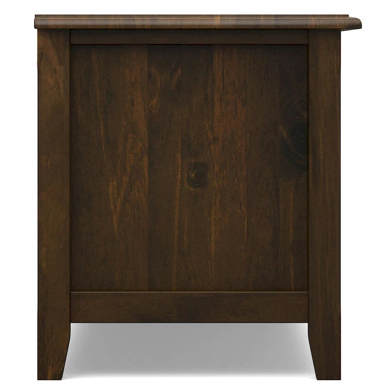 Solid Wood 72-Inch Transitional TV Media Stand in Mahogany Brown for 80" TVs