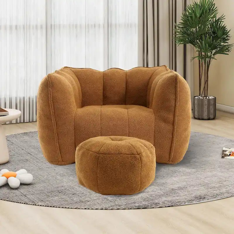 Fauteuils canapé pouf paresseux pour adultes avec ottoman