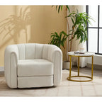 Swivel Teddy Accent Barrel Chair