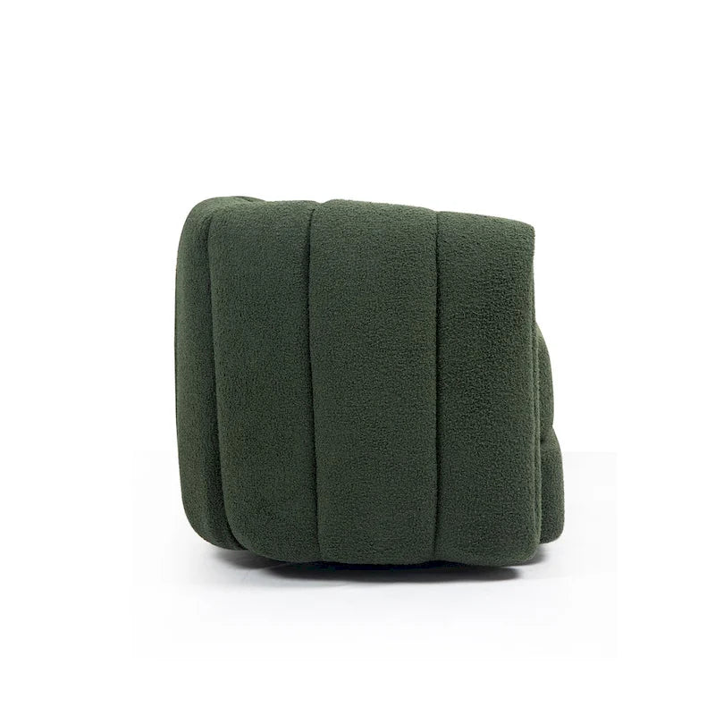 Swivel Teddy Accent Barrel Chair